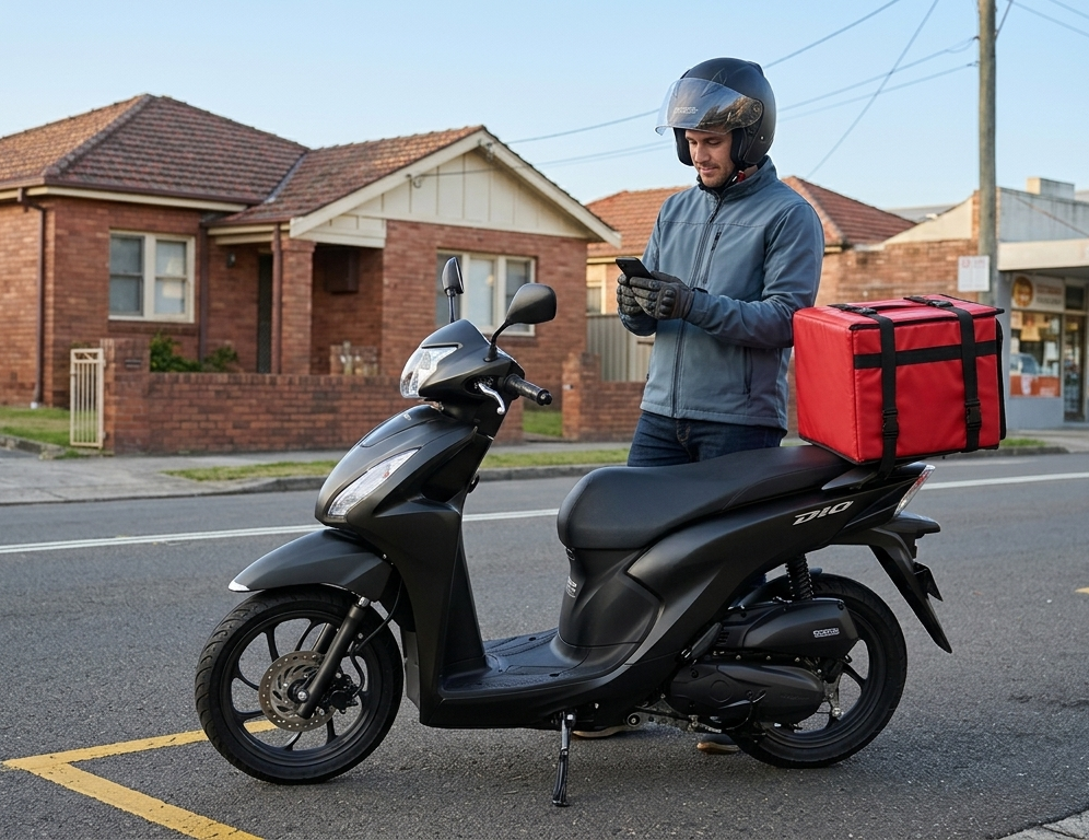 Honda Dio rental scooter in Sydney for food delivery riders